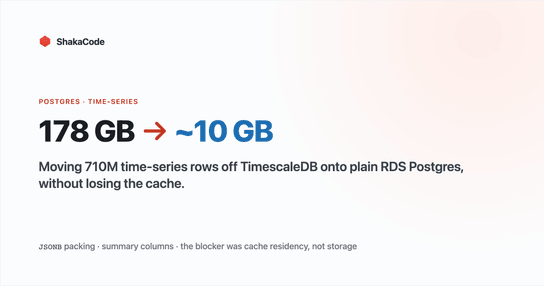 Moving 710 Million Time-Series Rows Off TimescaleDB Without Losing the Cache