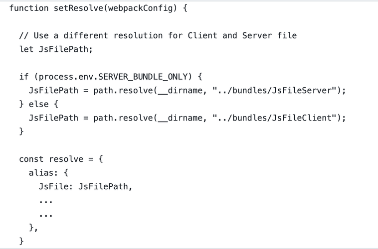 React on Rails: How to use different versions of a file for client and ...