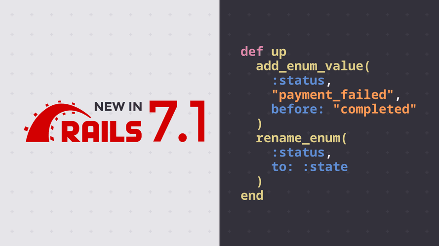 Rails 7.1 enhances PostgreSQL enum functionality | Shakacode